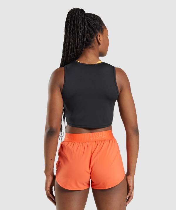 Damske Tielko Gymshark Training Crop Čierne | VG3986470